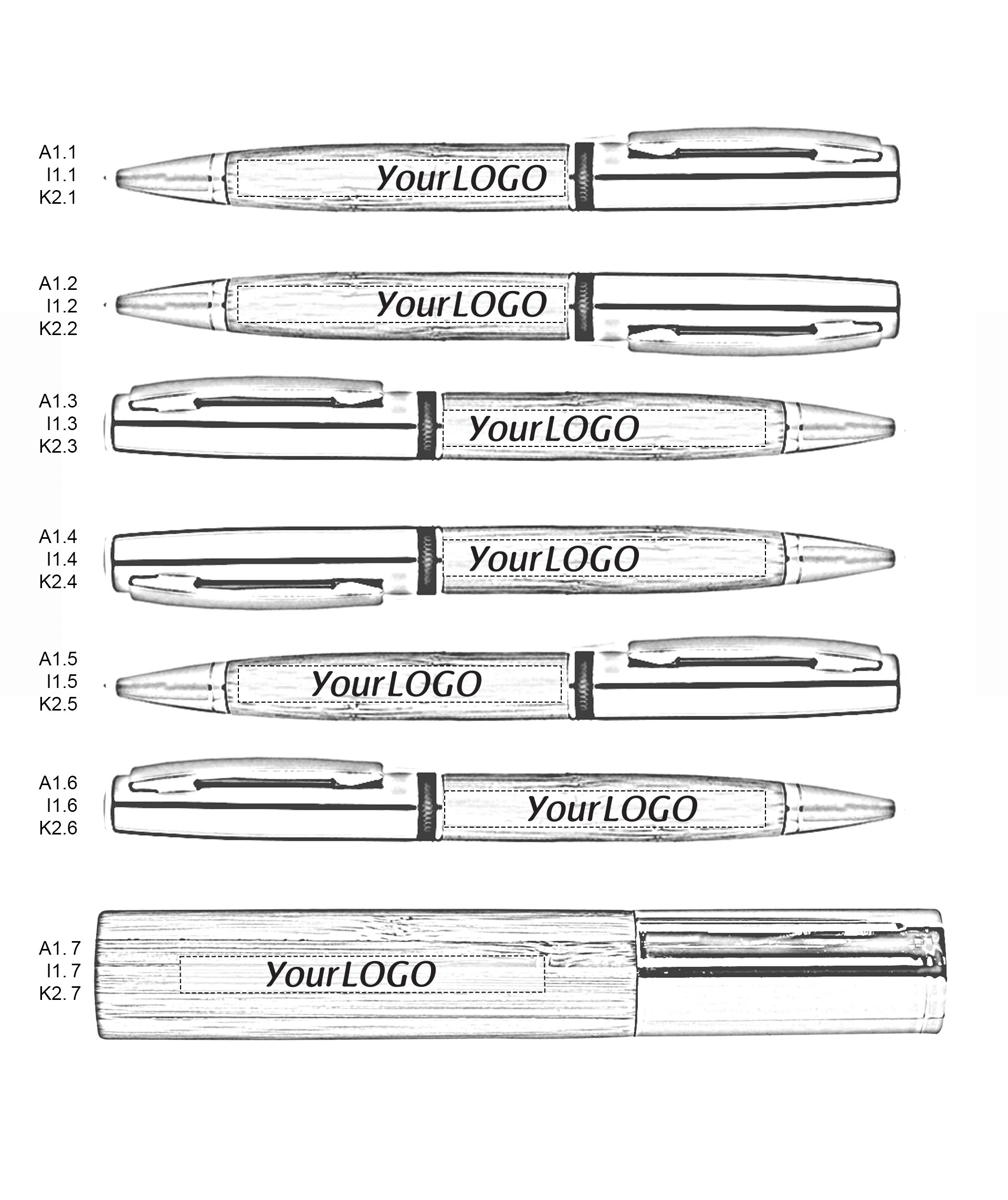 Gravírozott Bambusz golyóstoll díszdobozzal - Volano – galéria